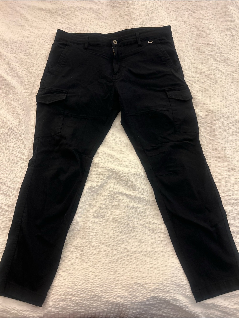 Men's Black Cargo Pants - Classic Utility Style - Picture 1 of 4